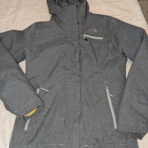 The North Face Gray Waterproof Hooded Jacket